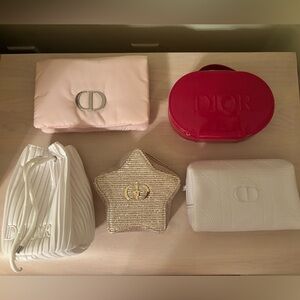 Sale Special! New Dior 5 Piece Cosmetic Case Bundle Set
